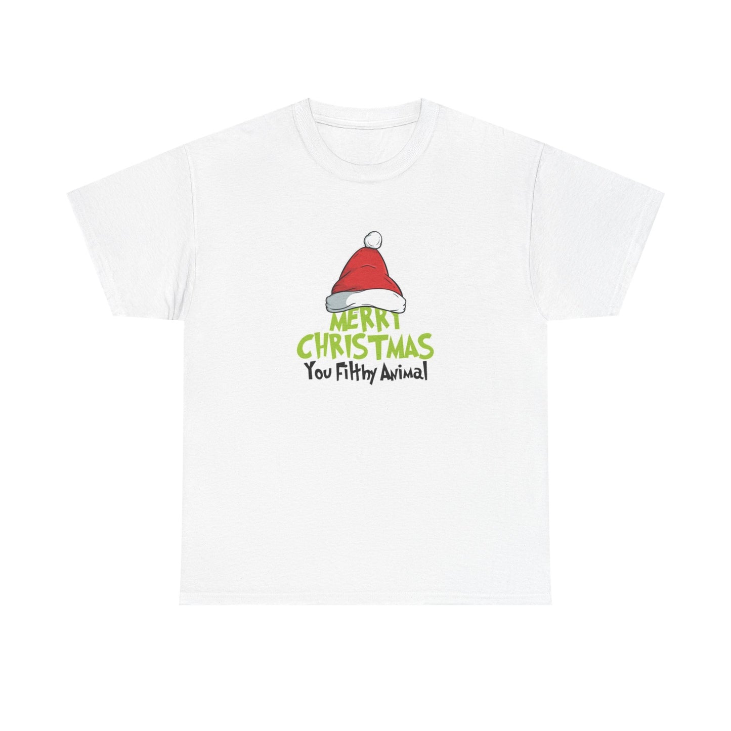 Funny Holiday Tee, Merry Christmas You Filthy Animal, Unisex Tee, Christmas Gift, Holiday Apparel, Festive Shirt, Party Wear