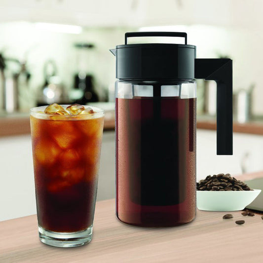900ML Cold Brew Iced Coffee Maker Airtight Seal Silicone Handle Coffee Kettle Non-slip Household Silicone Handle Coffee Kettle-0