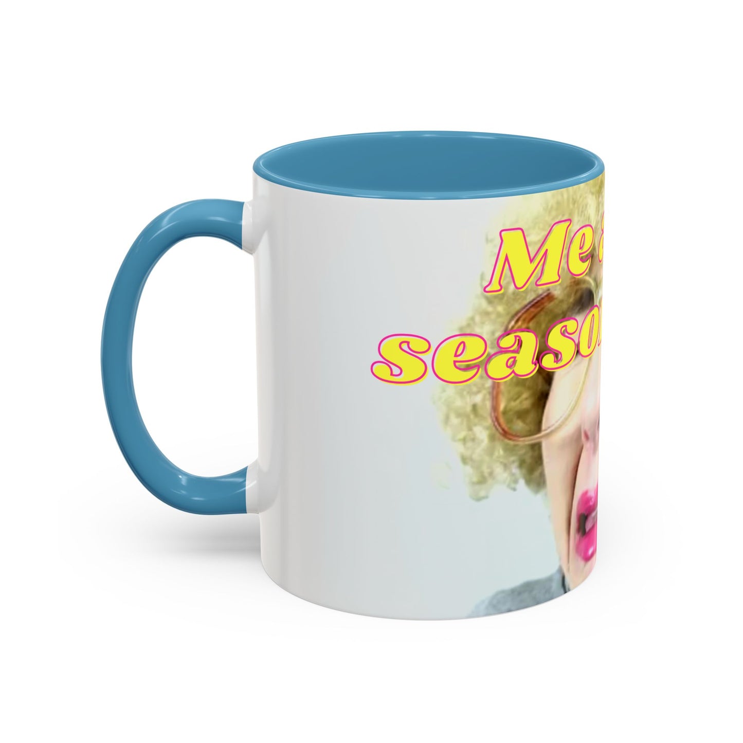 Humorous Accent Coffee Mug, "Me at the season finale", Funny Gift for TV Lovers, Comedy Merchandise, Unique Birthday Present, Fun Housewarming Mug
