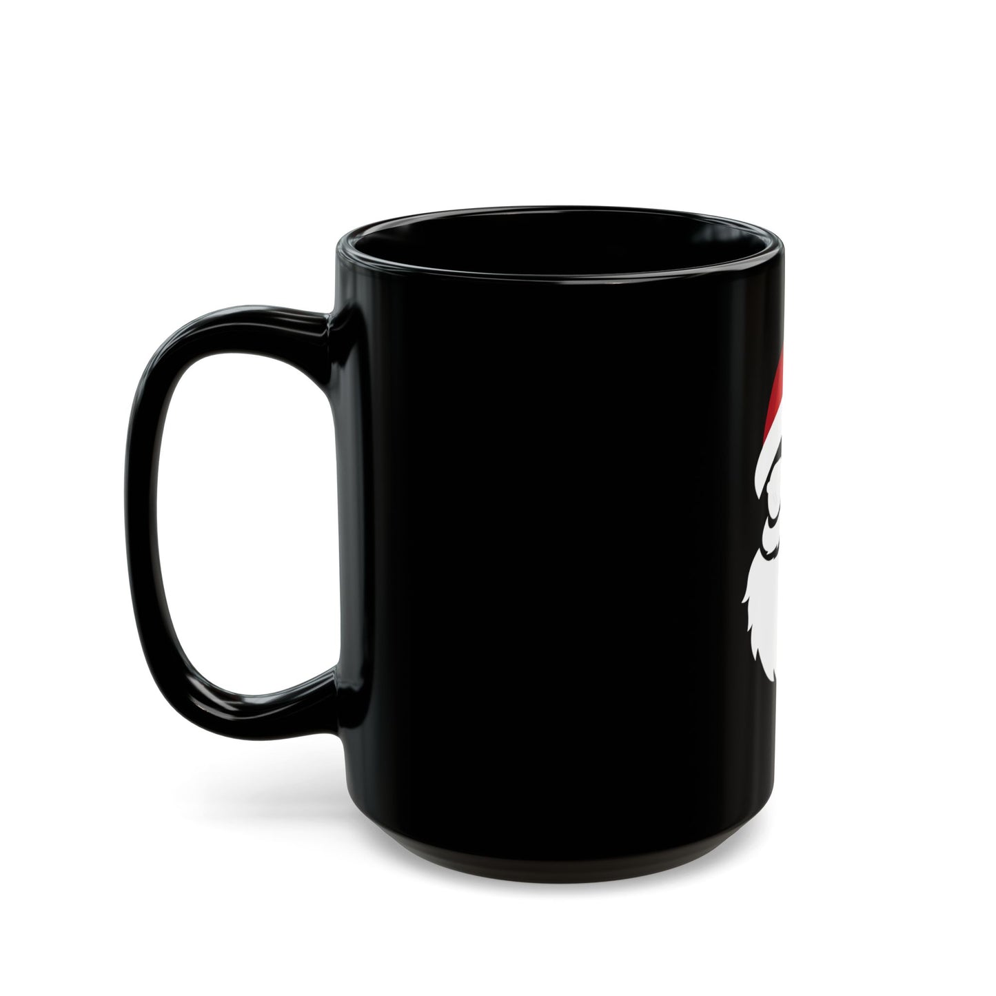 Santa Claus Black Mug, Holiday Coffee Cup, Christmas Gift for Coffee Lovers, Funny Santa Mug, Unique Santa Decor