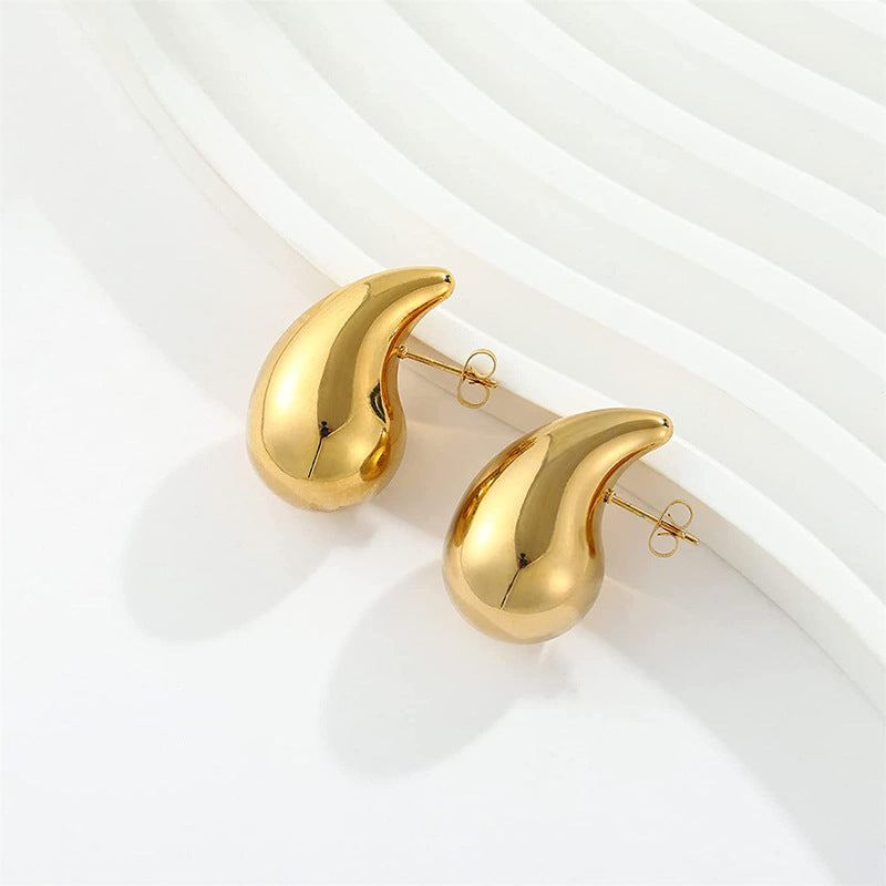 Luxury Metal Water Drop Earrings