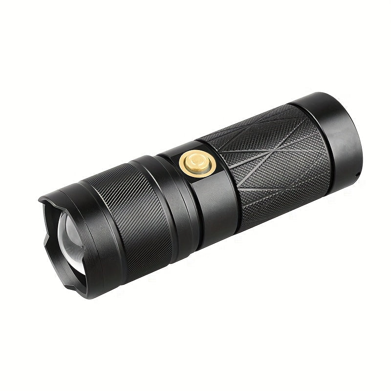 High-Power Aluminum Alloy Flashlight with USB Power Bank-0