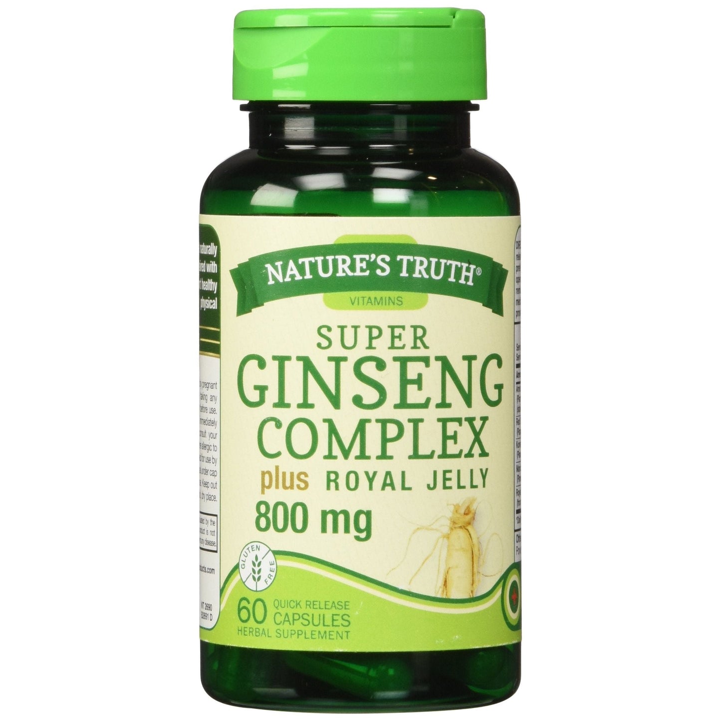 Nature's Truth Super Ginseng Complex Plus Royal Jelly 800 Mg Quick Release Capsules