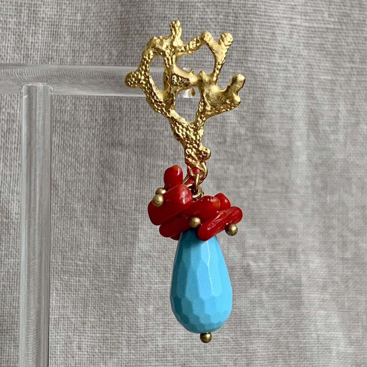 Fashionable Ocean Coral Stainless Steel Earrings
