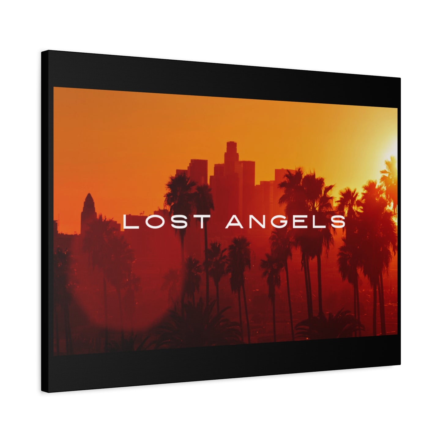 Lost Angels Wall Art Canvas | Sunset Cityscape Print, Home Decor, Gift for Art Lovers, Modern Living Room, California Vibe