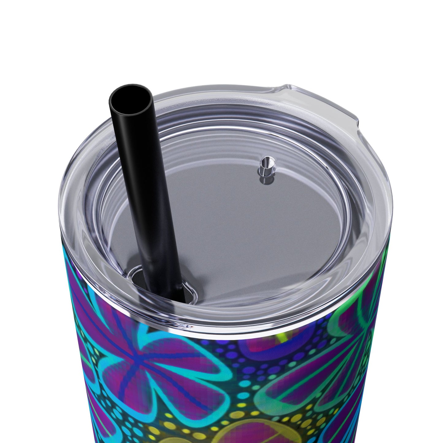 Pastel Butterfly Tumbler, 20oz Drinkware, Spring Decor, Cute Gift for Her, Eco-Friendly Cup, Floral Water Bottle