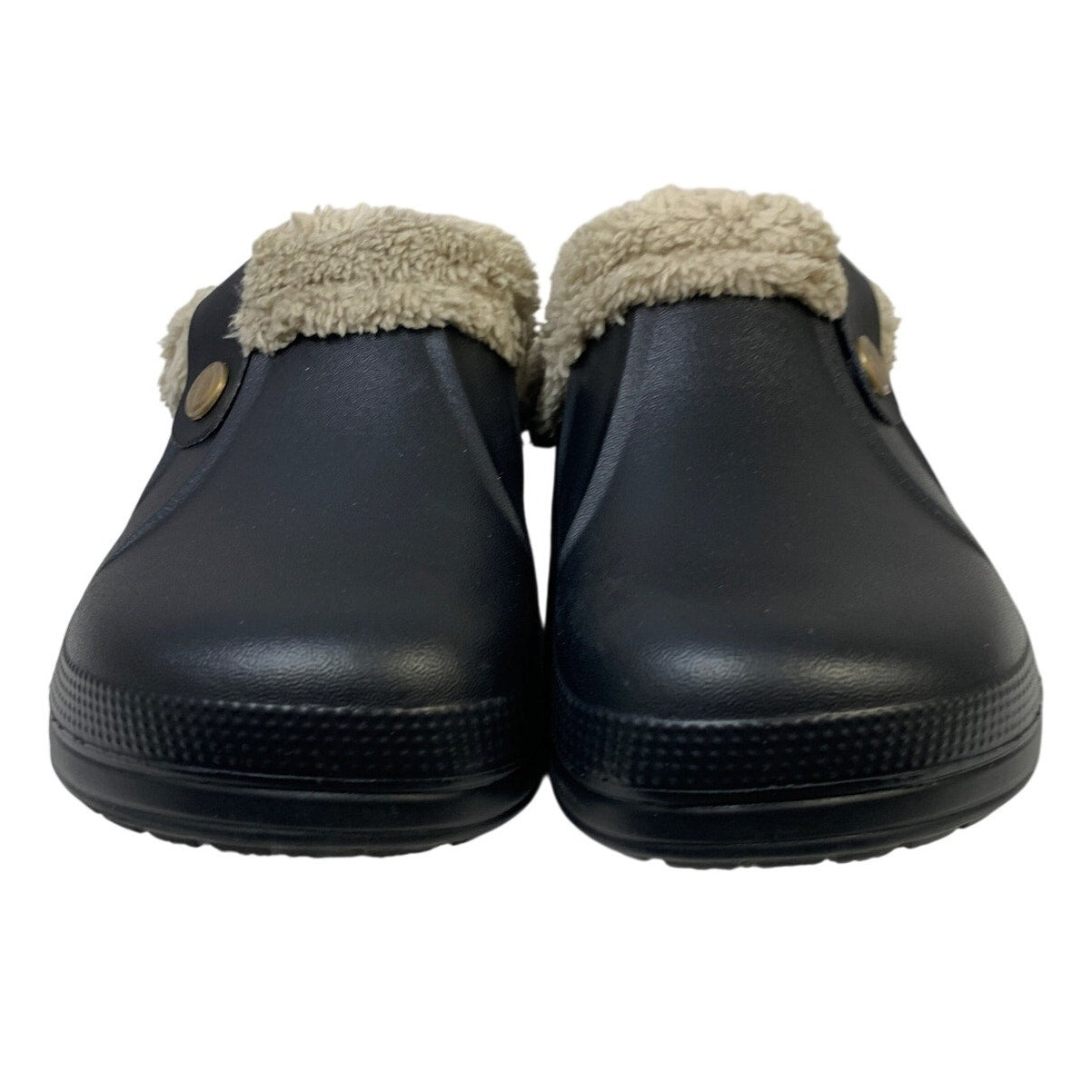 Beslip Womens Size 9 Black Clogs Fur Lined Round Closed Toe Slip On Shoes