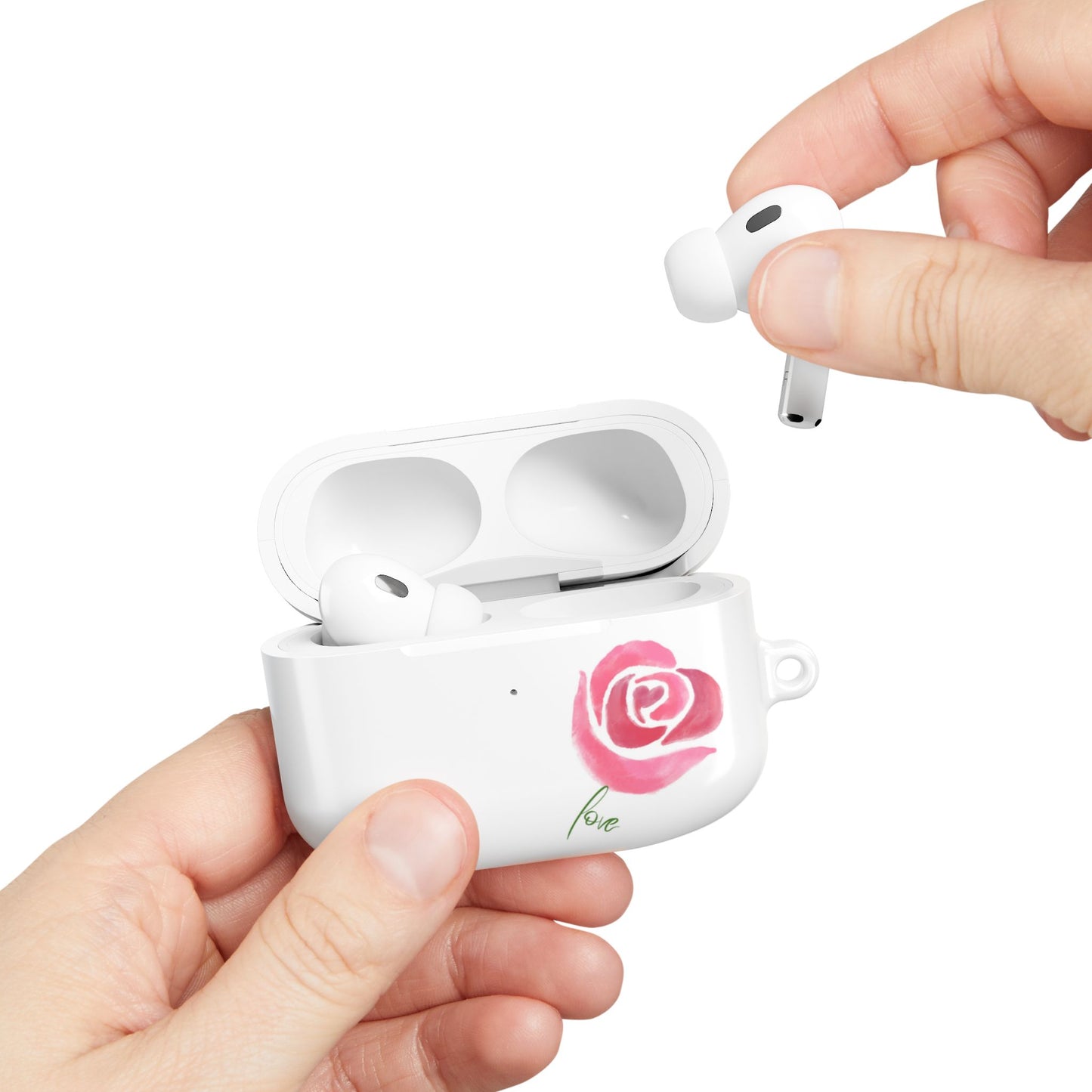 Romantic Rose AirPod Case - Cute Floral Design, Gift for Her, Valentine's Day Present, Trendy Accessory, Love Theme