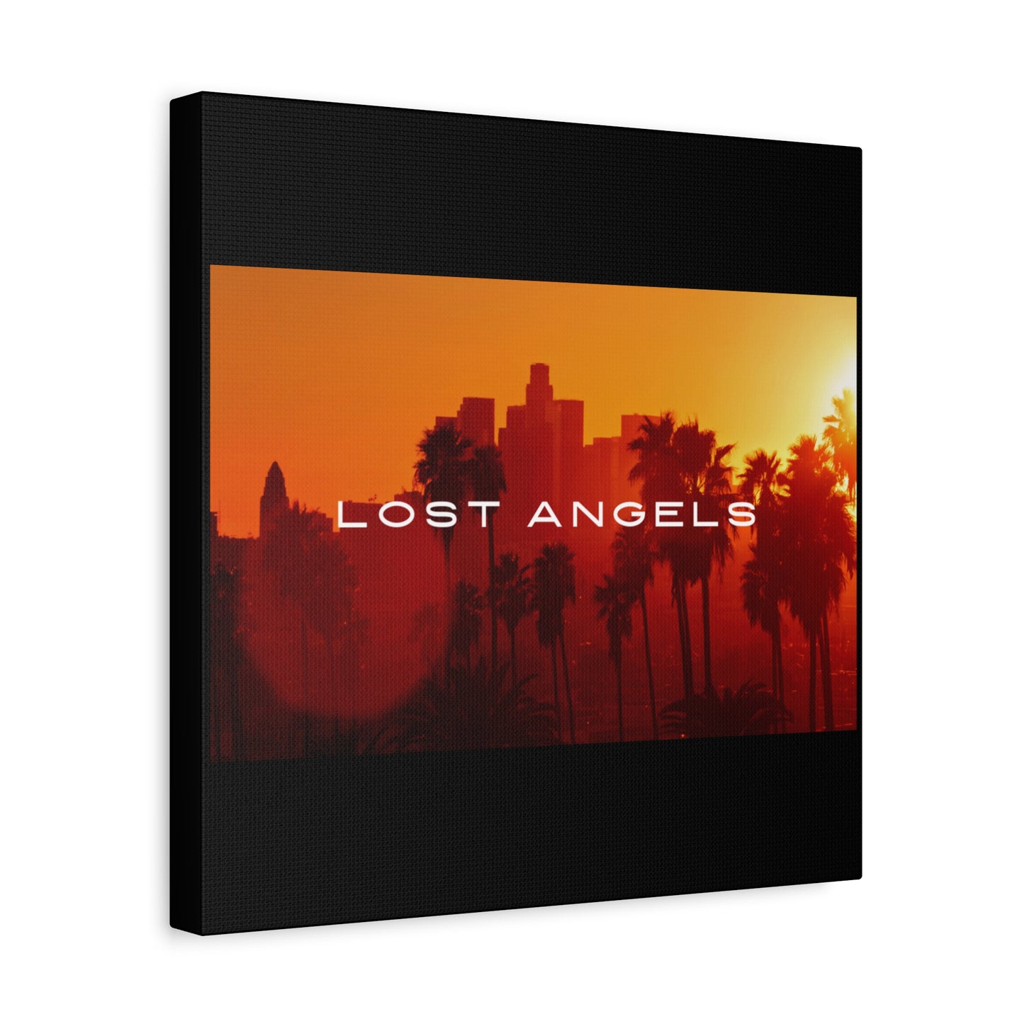 Lost Angels Wall Art Canvas | Sunset Cityscape Print, Home Decor, Gift for Art Lovers, Modern Living Room, California Vibe