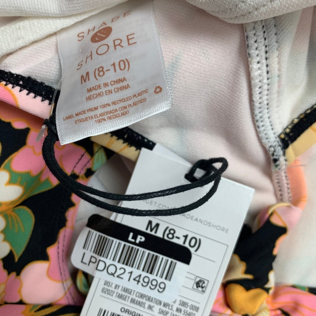 New Shade & Shore Womens Medium Tropical Floral 1PC Swim Suit