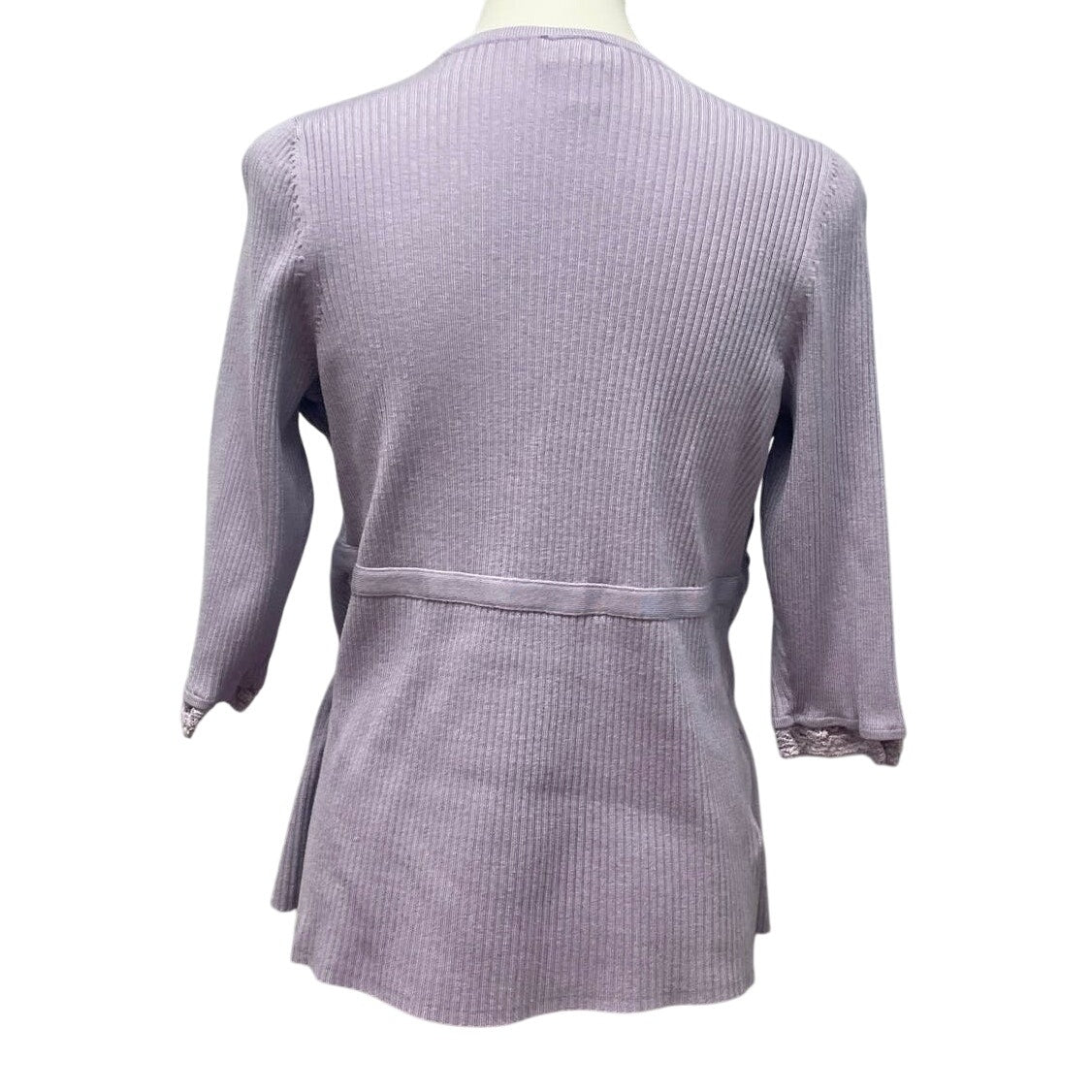 Studio 1940 Womens 14/16 Layered Look Acrylic Long Sleeve Lace Trimmed Sweater