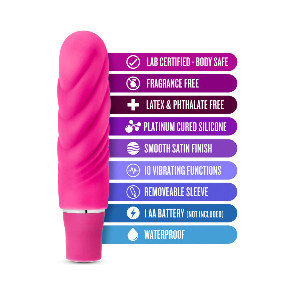 Luxe Nimbus Mini Silicone Vibrator Pink-4