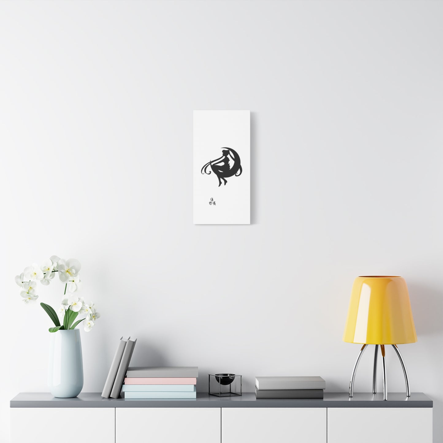 Moonlit Goddess Canvas Art, Modern Wall Decor, Fantasy Home Decor, Boho Aesthetic, Gift for Art Lovers