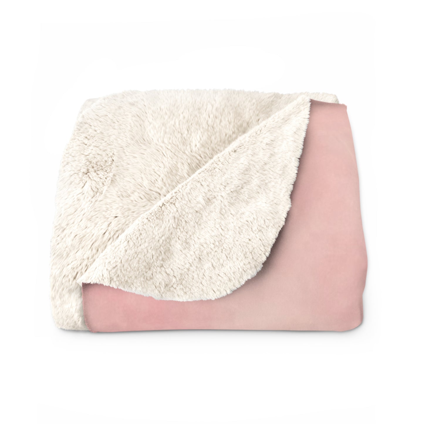 Pink Floral Branch Sherpa Fleece Blanket Blossom Watercolor Throw