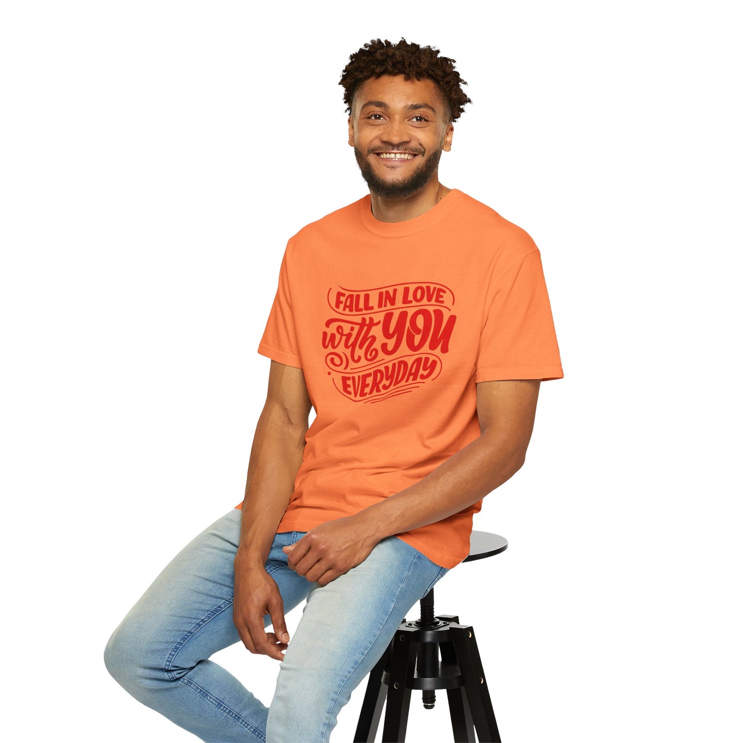 Fall in Love with YOU Quote T-shirt for Couples, Valentine's Day, Gifts for Him/Her, Casual Everyday Wear, Comfortable Unisex Tee