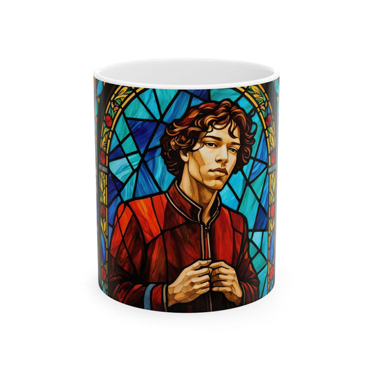 Stained Glass Character Mug, Artistic Coffee Cup, Unique Gift, Tea Mug, Halloween Decor, Cozy Home Drinkware