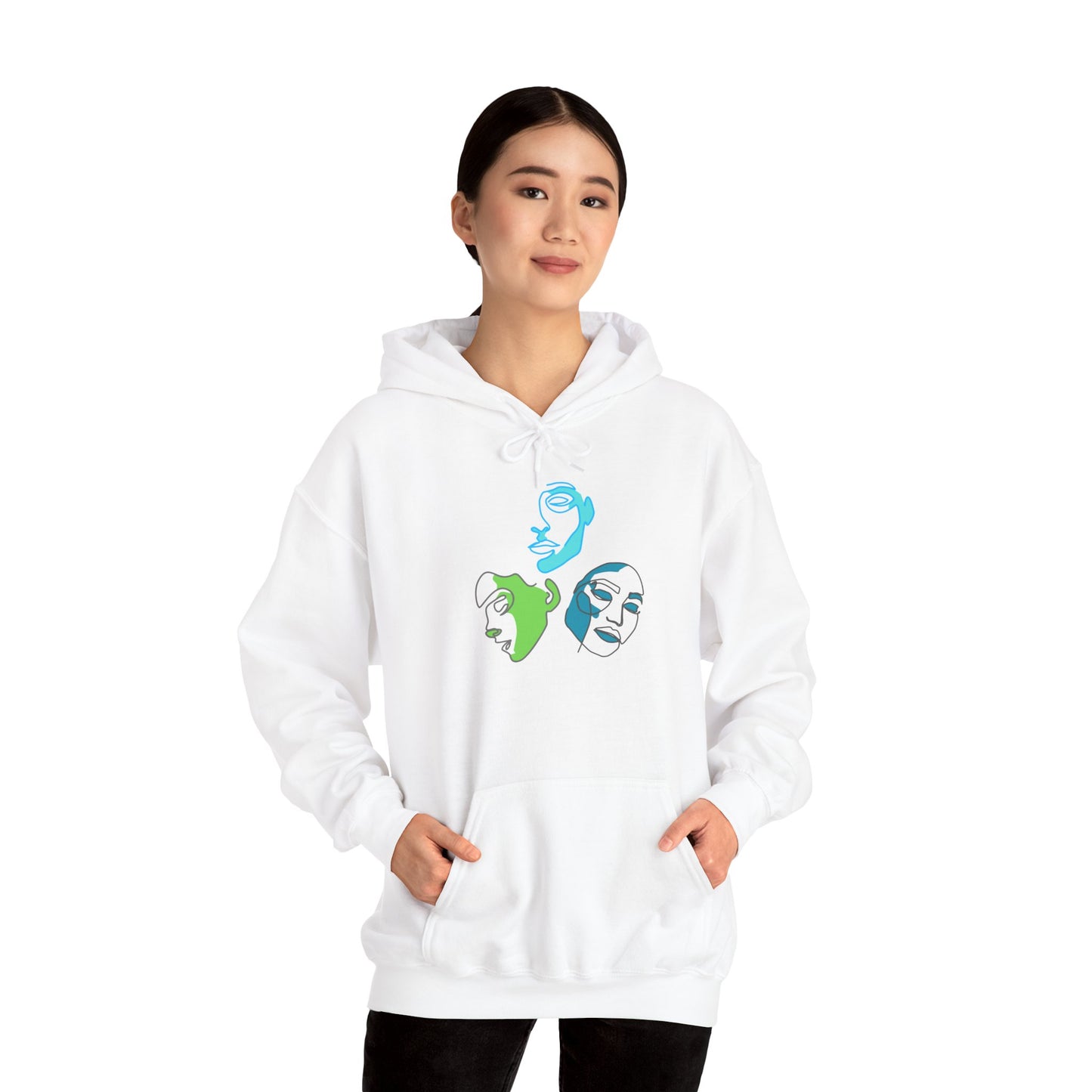 Whimsical Character Hoodie, Cozy Unisex Sweatshirt, Fun Gift for Friends, Casual Wear, Unique Art Design