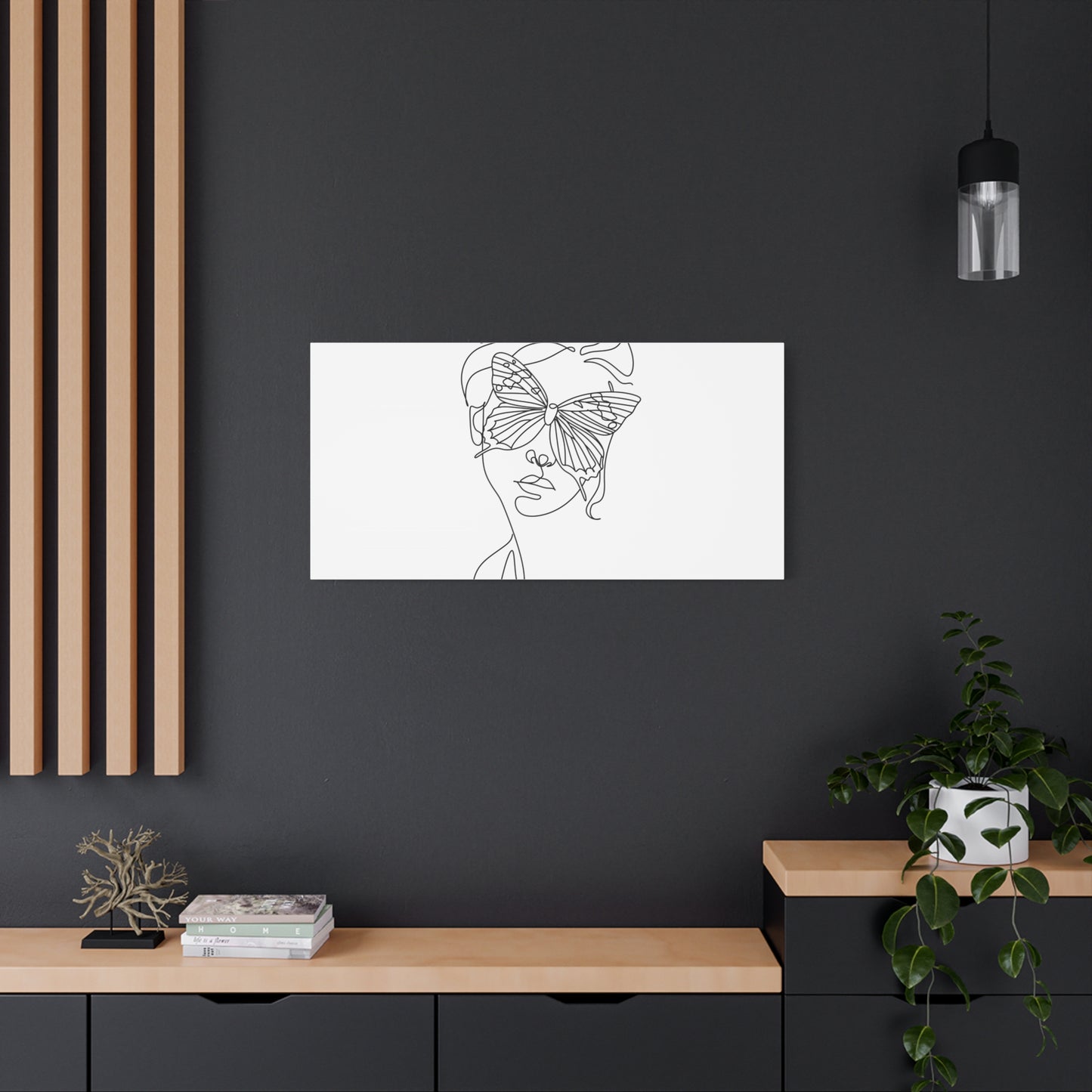 Minimalist Butterfly Canvas Art, Modern Home Decor, Gift for Nature Lovers, Wall Art for Women, Inspirational Wall Art