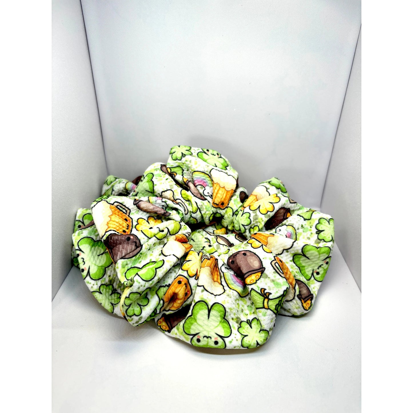 St Patrick's Day Charms Bullet Scrunchie