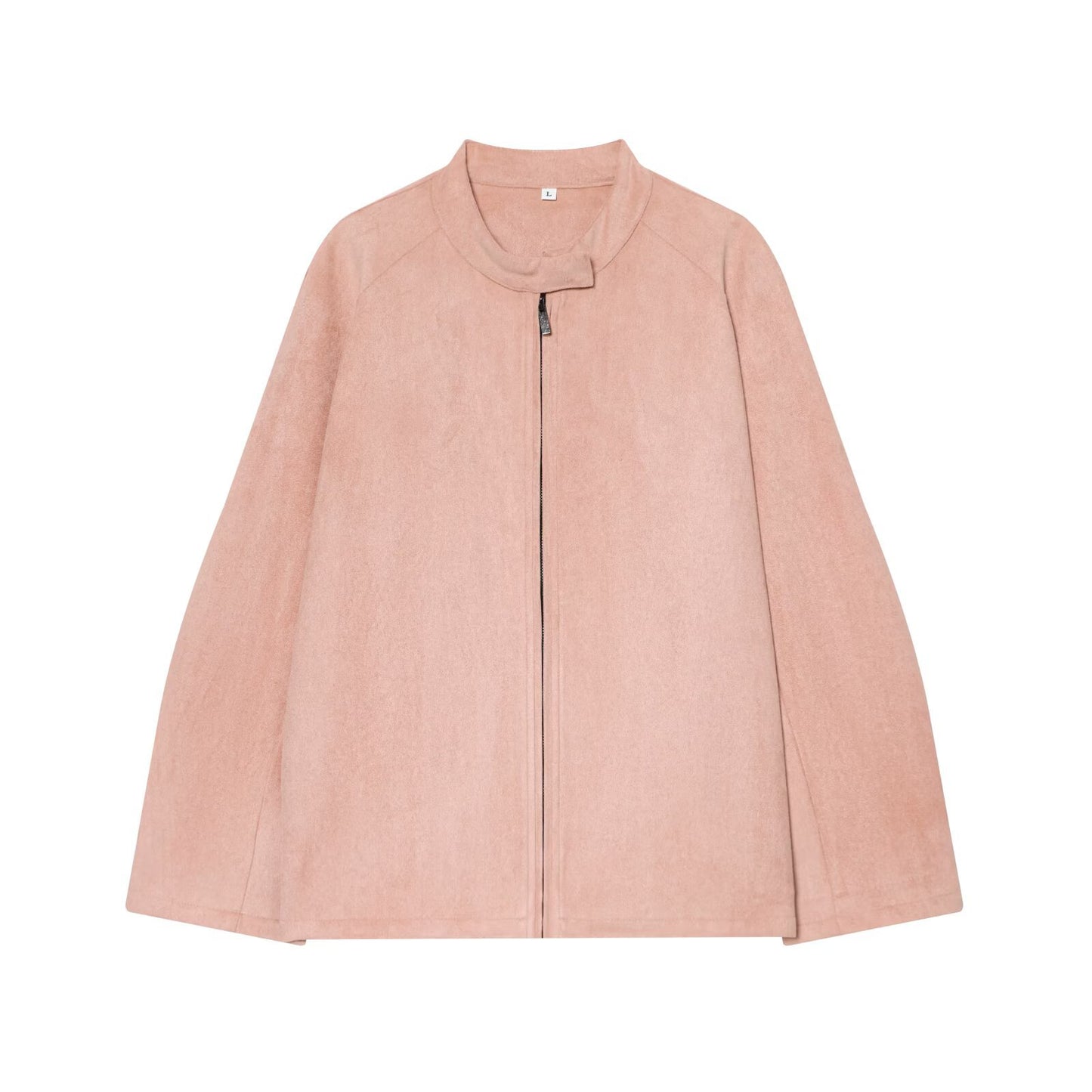 Street standing collar suede jacket