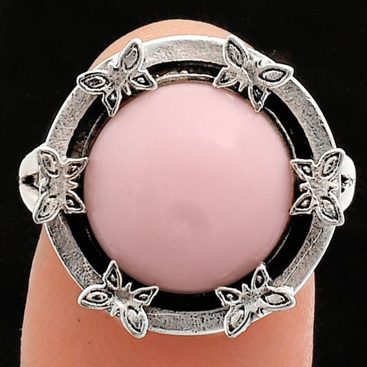 Premium Quality Natural Pink Opal Ring size-7.5 R-1716 48-ER13993-0
