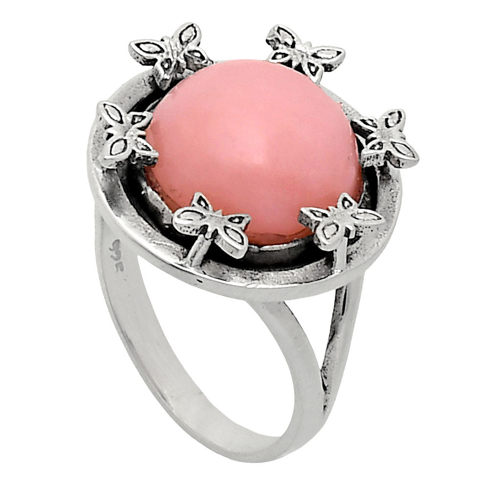 Premium Quality Natural Pink Opal Ring size-7.5 R-1716 48-ER13993-1