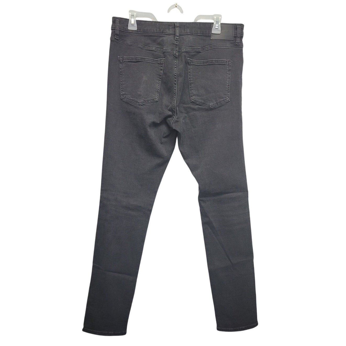 Express Mens 32x32 Stretch Cotton Spandex Black Skinny Denim Jeans