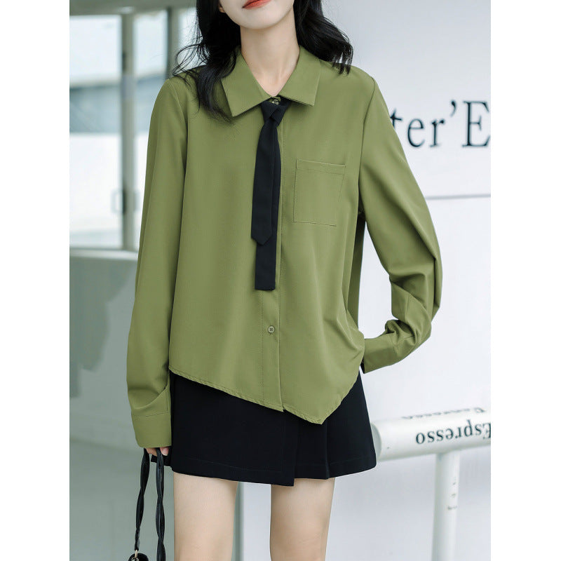 Long Sleeve Shirt for Women with Design Sense, Gift Tie Included