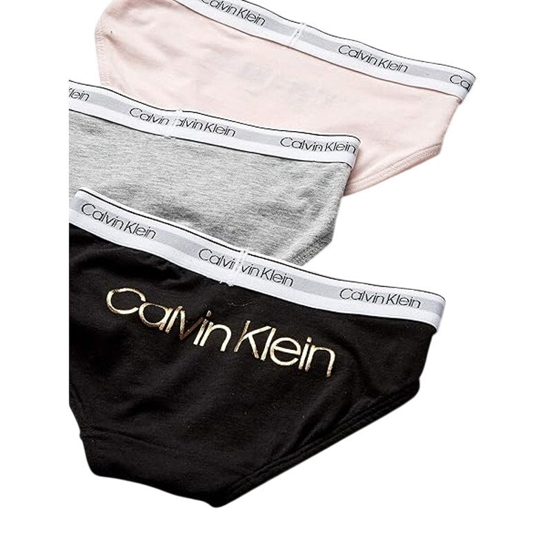 NWT New 3 Pack Calvin Klein Girls Large (10/12) Cotton Blend Bikini Underwear