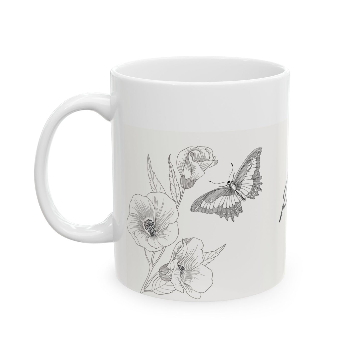 Inspirational Ceramic Mug with Psalm 91:11 Design, Gift for Friends, Home Decor, Tea & Coffee Lovers, Inspirational Quote