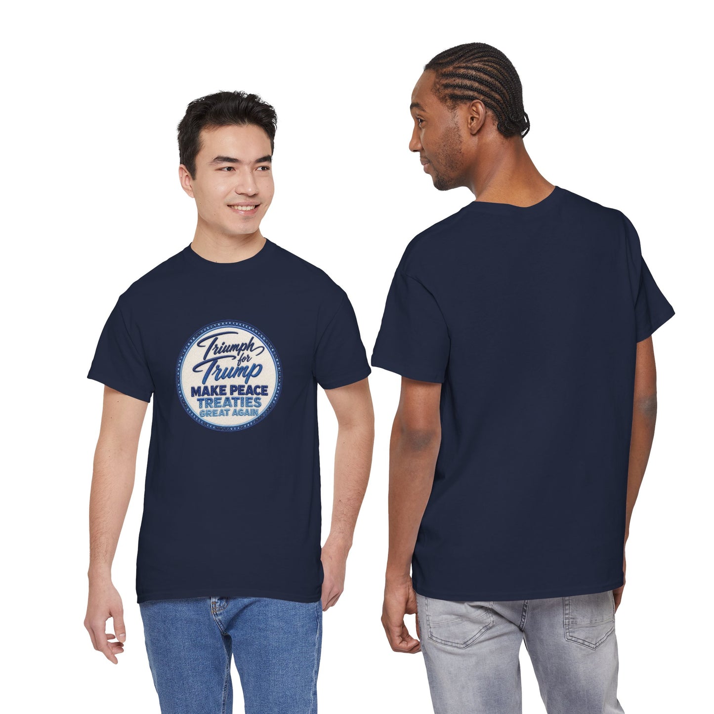 "Make Peace Treaties Great Again" Embroidery Badge Pattern T-Shirt - MADE TO ORDER ✨ CUSTOMIZABLE WITHIN REASON