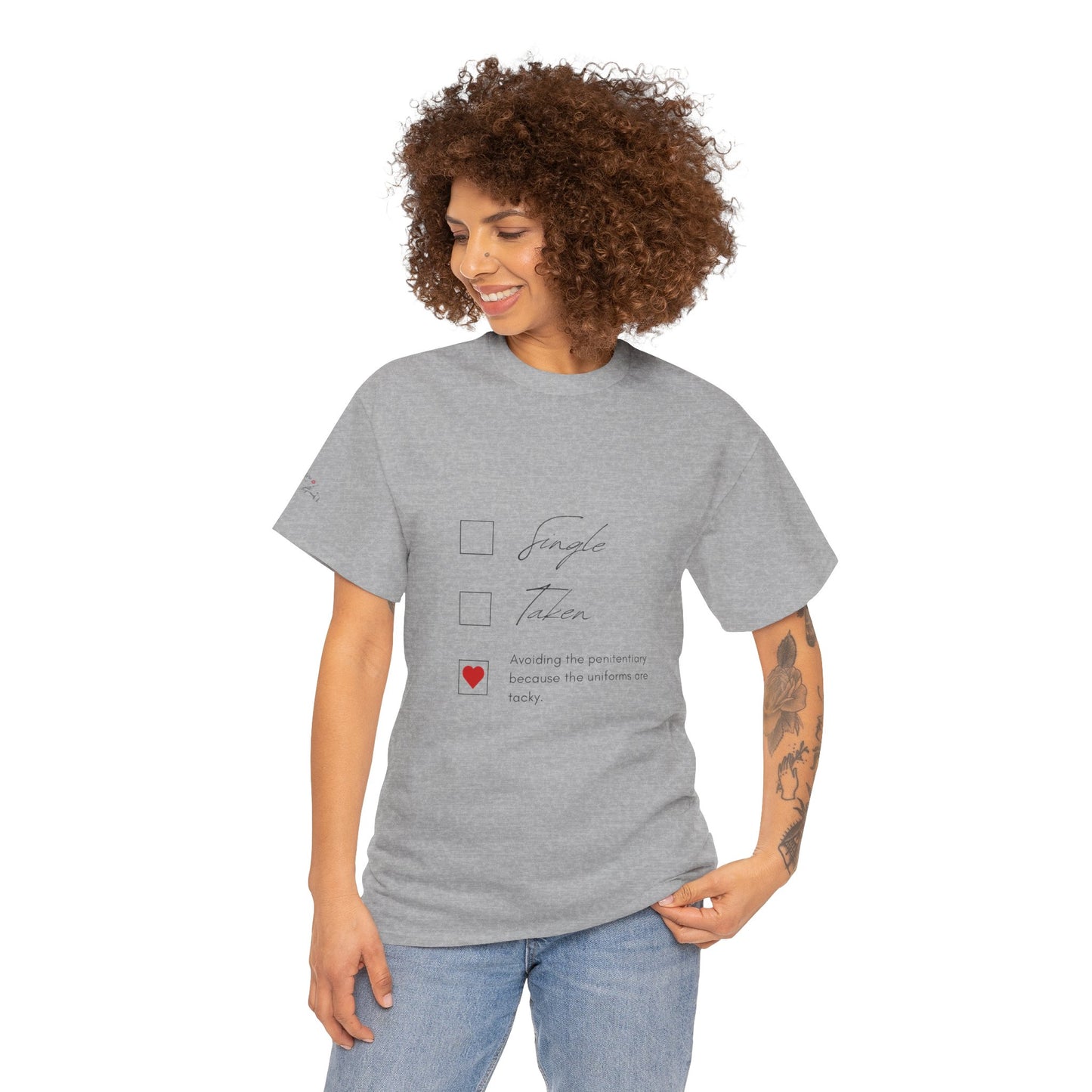 Single Taken Avoiding the Pen Play Where It's Safe T-Shirt Unisex Heavy 100% Cotton Tee