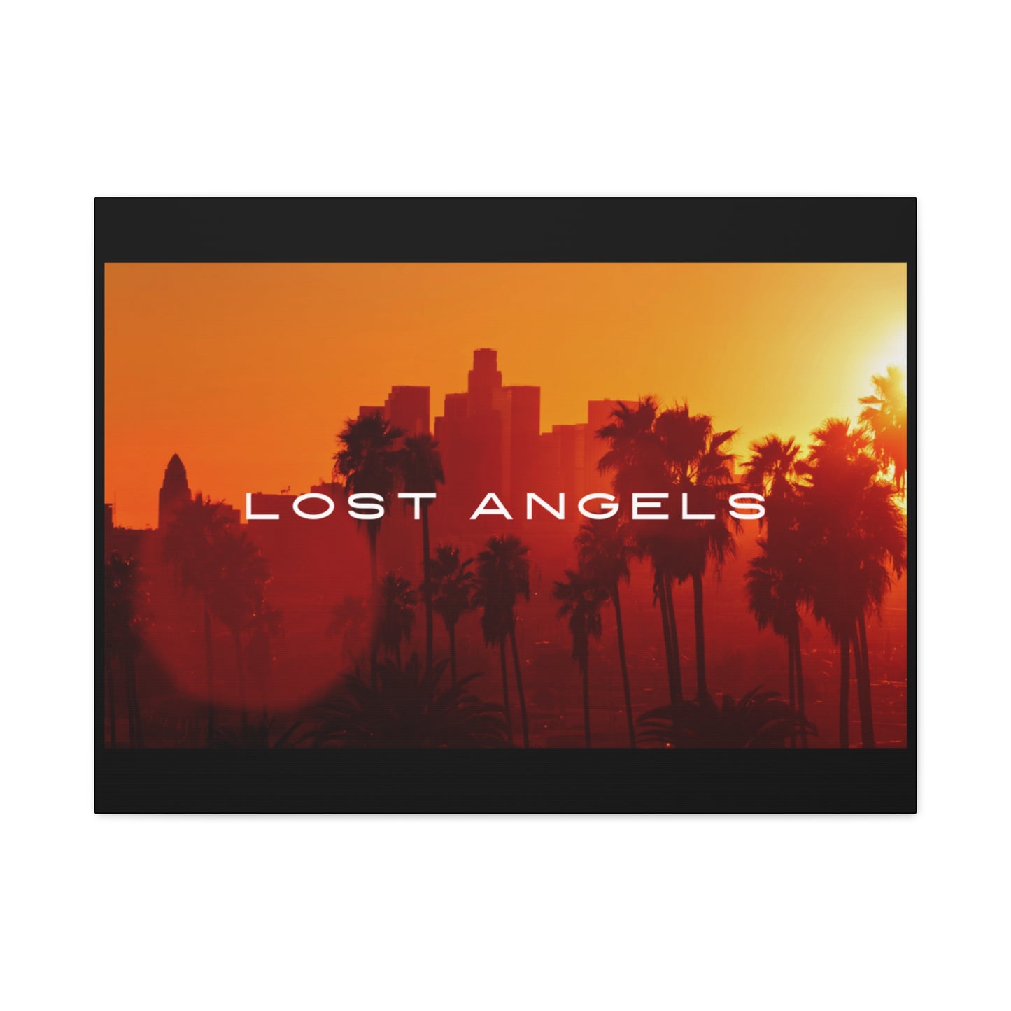 Lost Angels Wall Art Canvas | Sunset Cityscape Print, Home Decor, Gift for Art Lovers, Modern Living Room, California Vibe