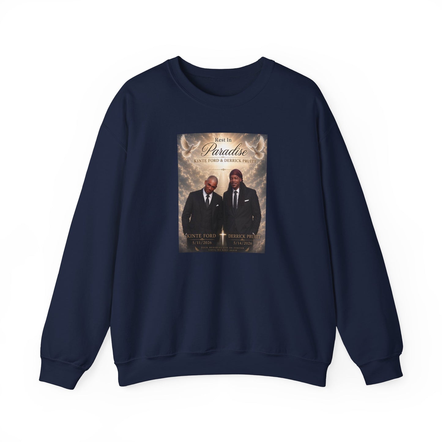 Crewneck Sweatshirt — 'Back to Paradise' Memorial Portrait Design