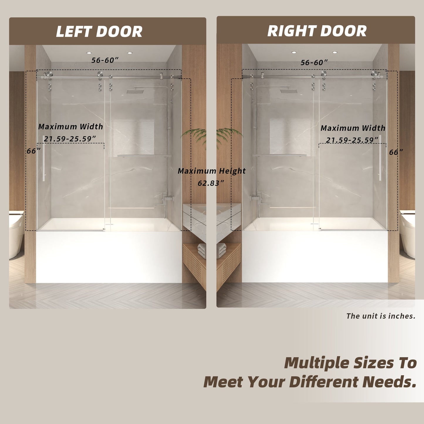 Frameless Sliding Bathtub Door