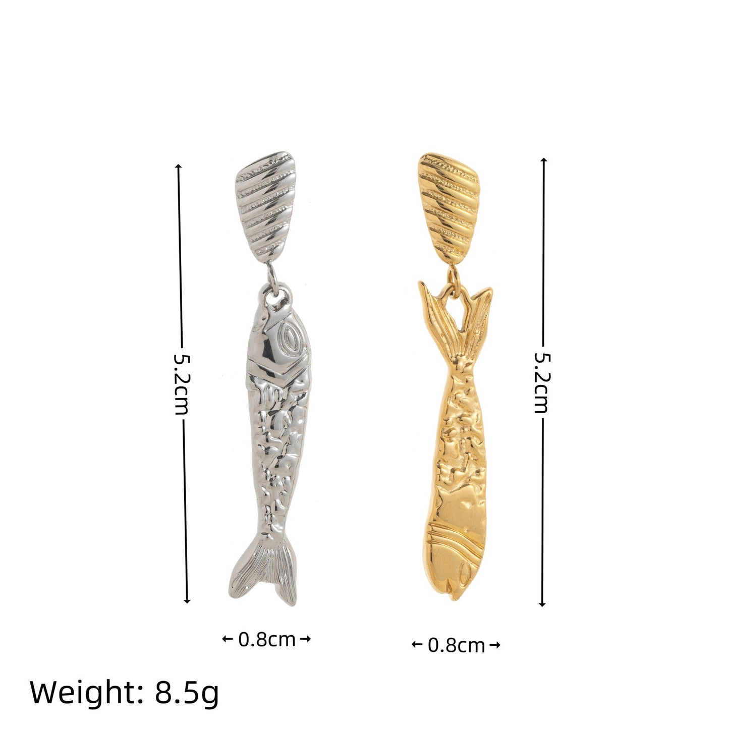 Long-style Artistic Stud Earrings Stainless Steel
