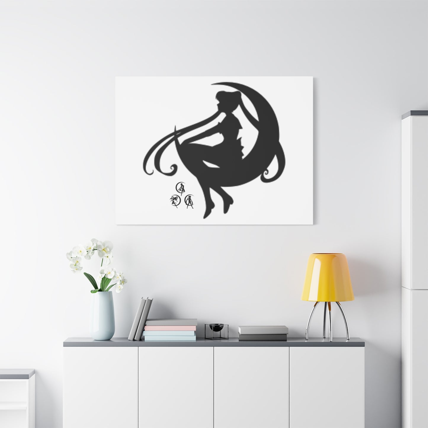 Moonlit Goddess Canvas Art, Modern Wall Decor, Fantasy Home Decor, Boho Aesthetic, Gift for Art Lovers