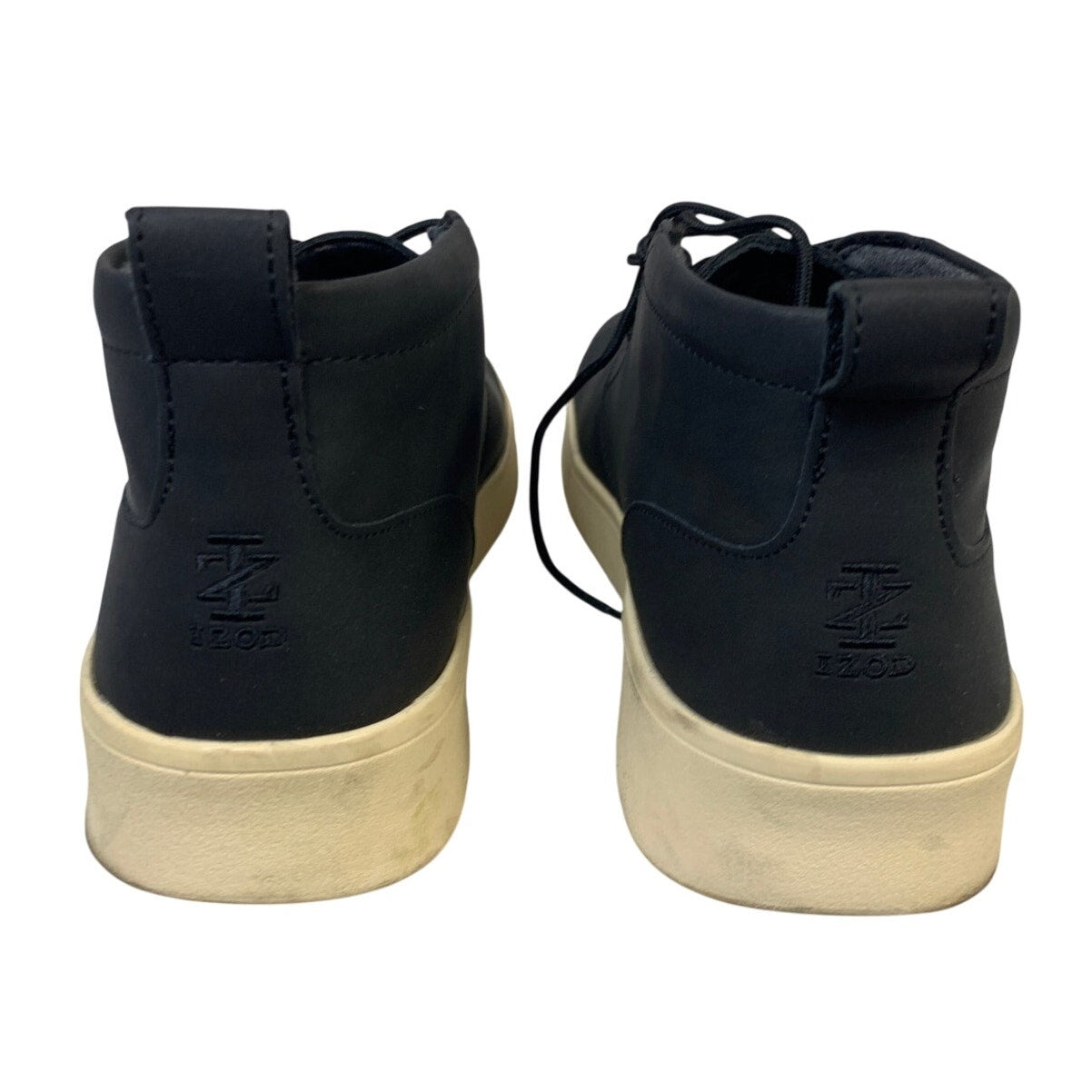 IZOD Mens Size 10 Black Chukka Ankle Boots Lace Up Round Toe Memory Foam Shoes