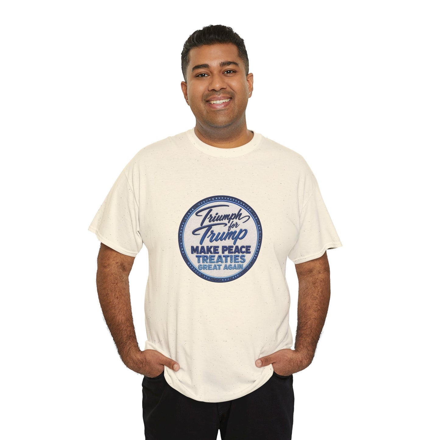 "Make Peace Treaties Great Again" Embroidery Badge Pattern T-Shirt - MADE TO ORDER ✨ CUSTOMIZABLE WITHIN REASON