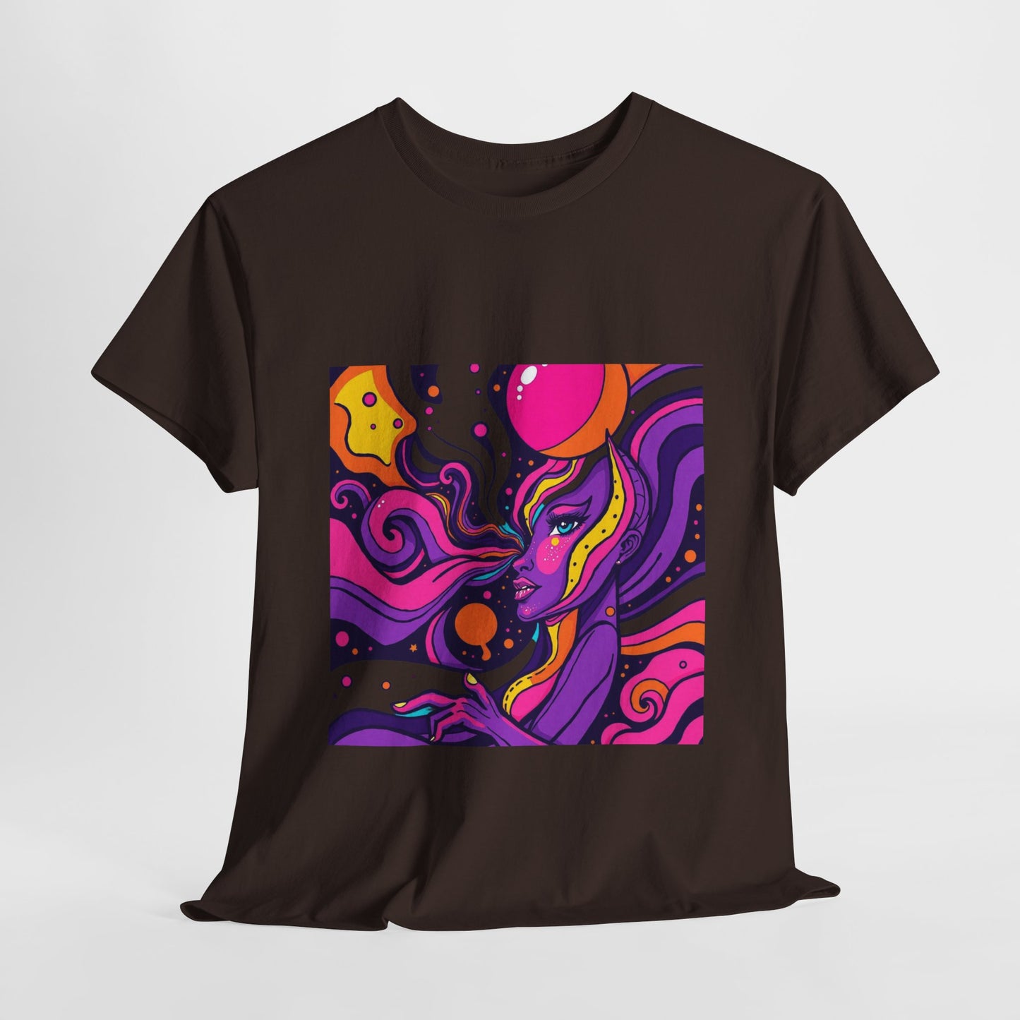 Vibrant Psychedelic Art Tee, Bohemian Graphic T-Shirt, Unisex Cotton Tee, Fashionable Casual Wear, Perfect Gift for Art Lovers