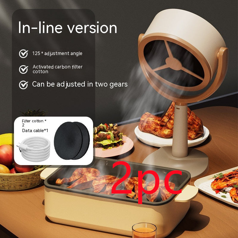 Household Small Desktop Range Hood Mini Portable Desktop Large Wind Power