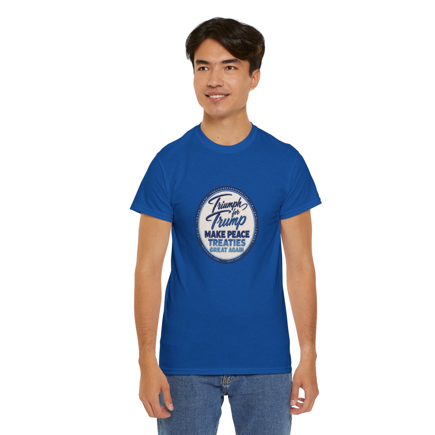 "Make Peace Treaties Great Again" Embroidery Badge Pattern T-Shirt - MADE TO ORDER ✨ CUSTOMIZABLE WITHIN REASON