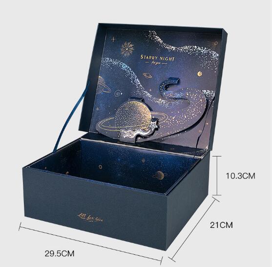 High-grade Atmosphere Pure Green Earth Bronzing Bee Leaf Design Wedding Large-scale Ceremony Silk Scarf Jewelry Gift Box Set