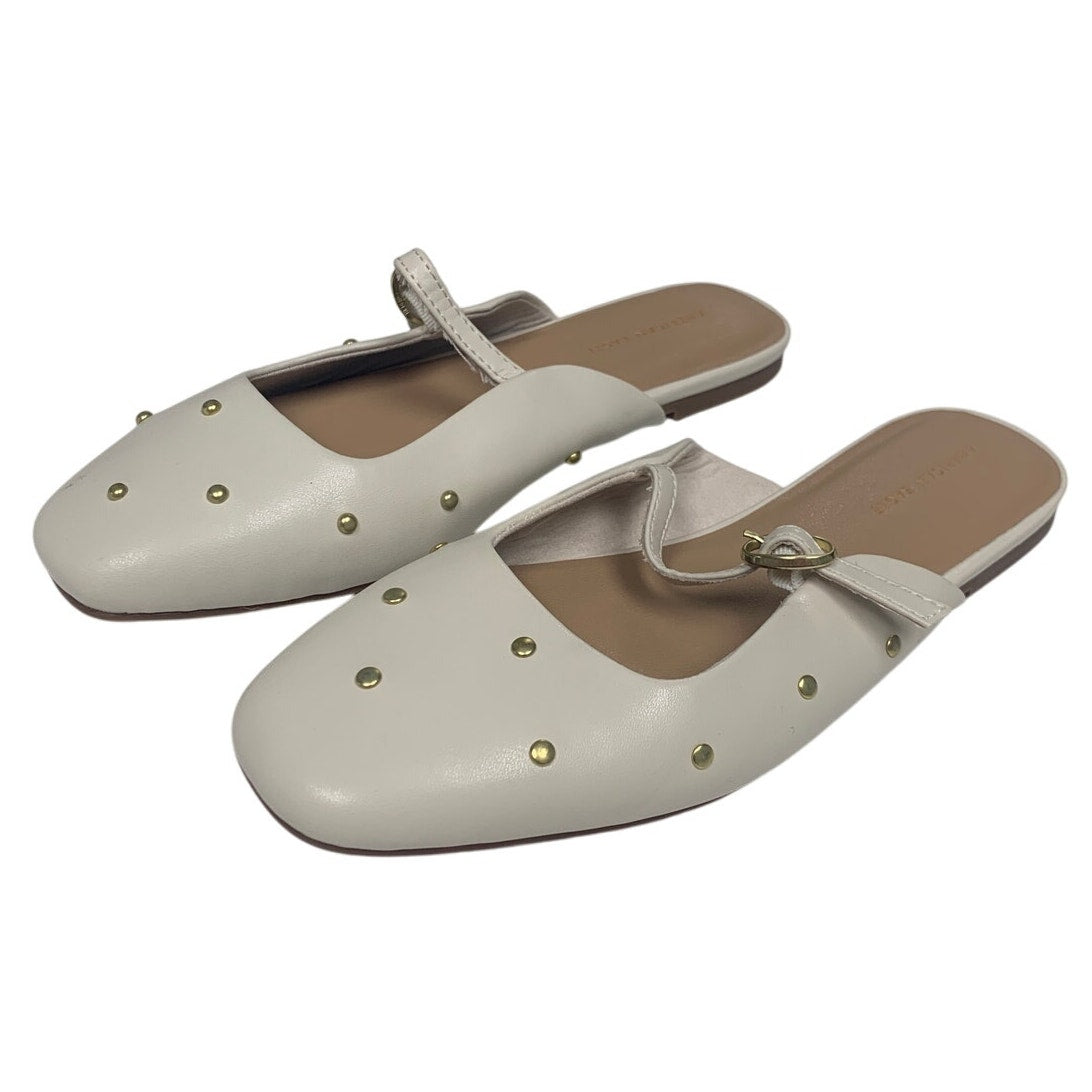 New American Eagle Womens Size 6 Studded Faux Leather Mary Jane Open Back Flats