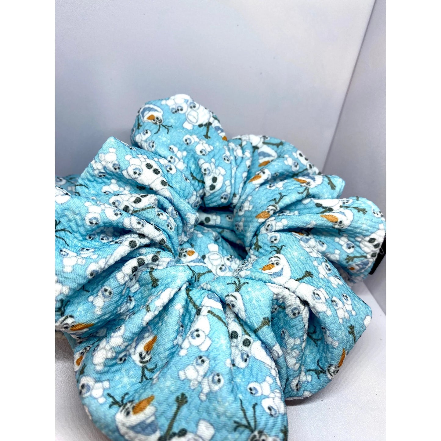 Blue Olaf Snowman Bullet Scrunchie