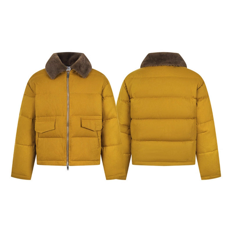 Turn-down Collar Cotton Coat Casual High-end Thickened Cotton Jacket