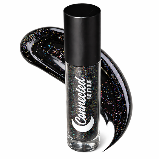 Galaxy - Pigmented Black Lip Gloss with holographic glitter-0