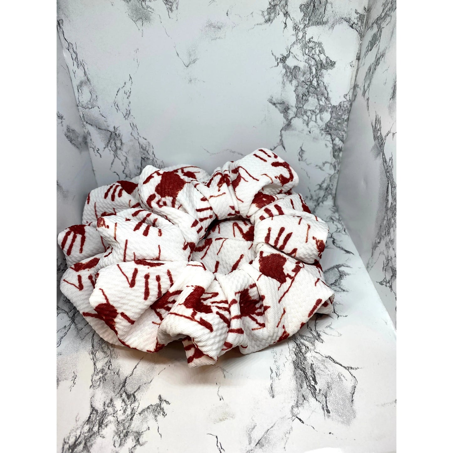 Bloody Hands Halloween Bullet Scrunchie