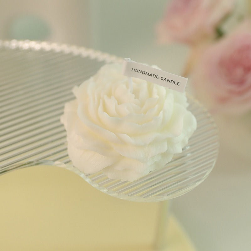 Pure handmade peony shaped aromatherapy candle wedding gift, birthday gift, banquet decoration
