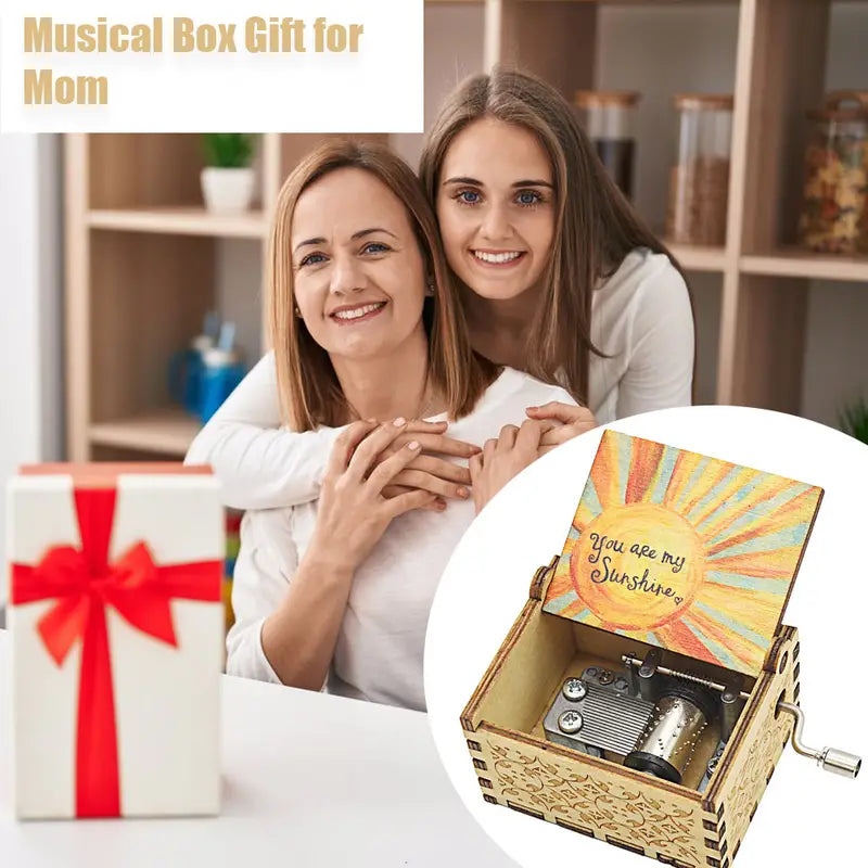 Vintage Laser Engraved Music Box